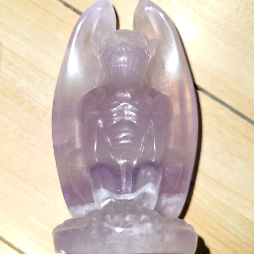 Carved FLOURITE GARGOYLE Stone RARE!